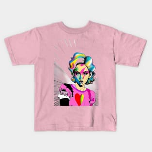 the vicious girl in pink Kids T-Shirt